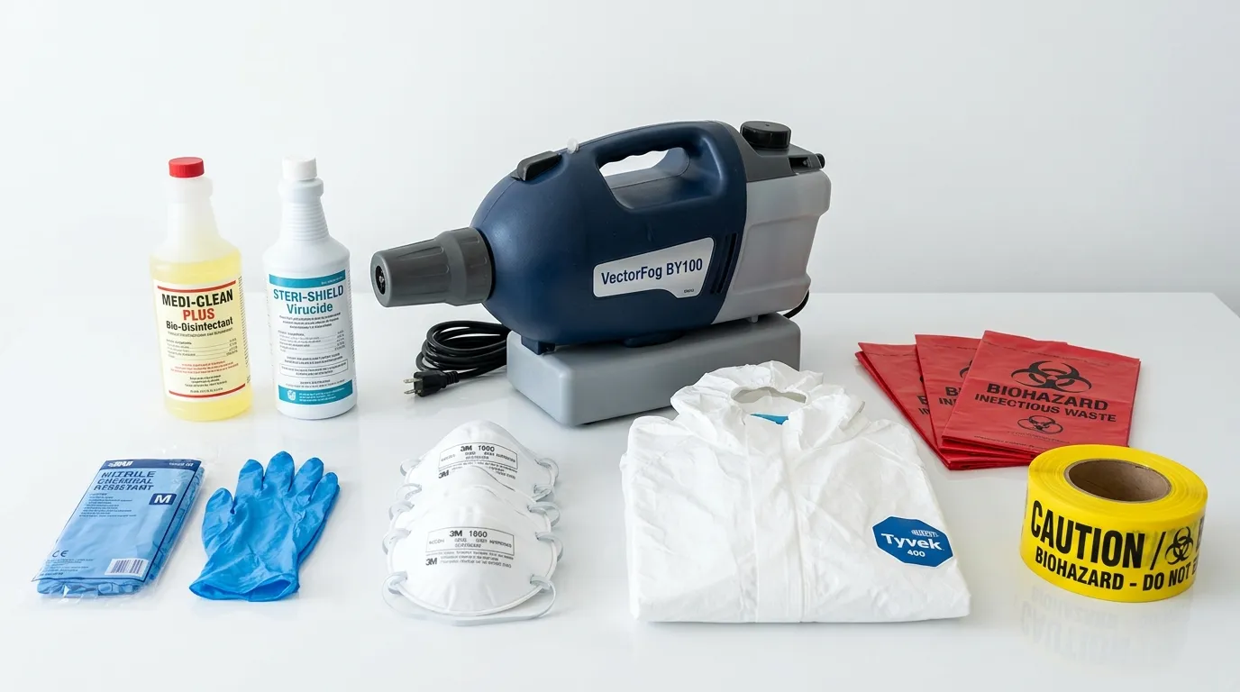 Professional biohazard remediation crew working in Roxborough Park