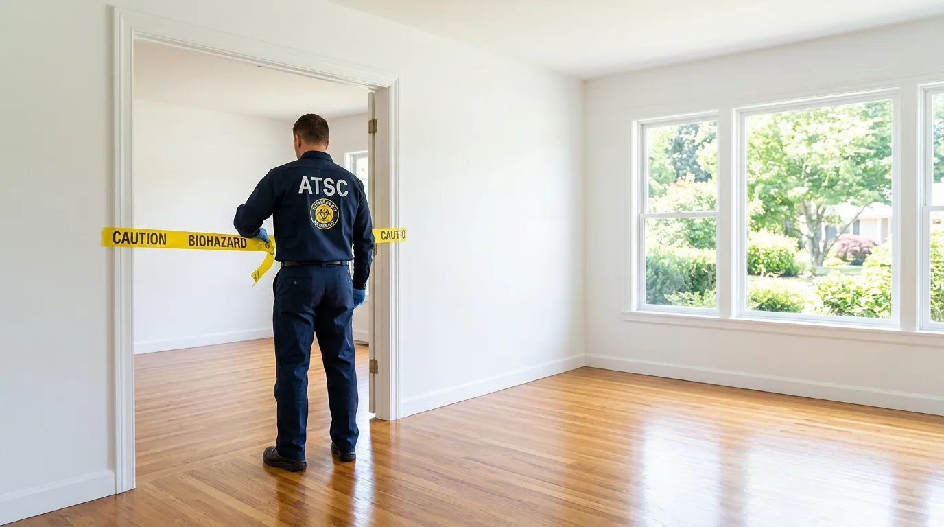 Certified biohazard cleanup crew performing Decomposition Cleanup in Roxborough Park